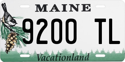 ME license plate 9200TL