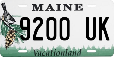 ME license plate 9200UK