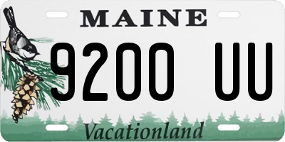 ME license plate 9200UU