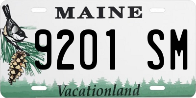 ME license plate 9201SM