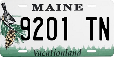 ME license plate 9201TN