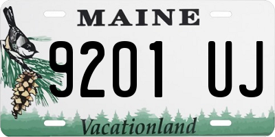 ME license plate 9201UJ