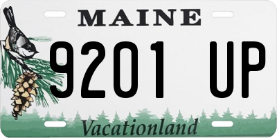 ME license plate 9201UP