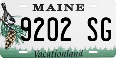 ME license plate 9202SG