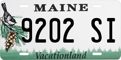 ME license plate 9202SI