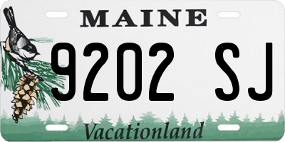 ME license plate 9202SJ