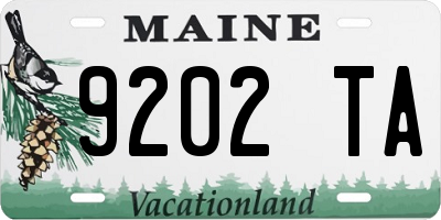 ME license plate 9202TA