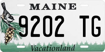 ME license plate 9202TG