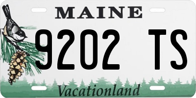 ME license plate 9202TS