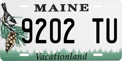 ME license plate 9202TU