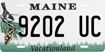 ME license plate 9202UC
