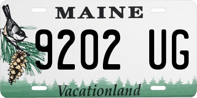 ME license plate 9202UG