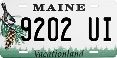 ME license plate 9202UI