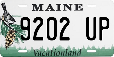 ME license plate 9202UP