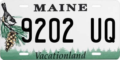 ME license plate 9202UQ