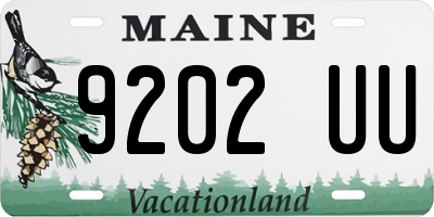 ME license plate 9202UU