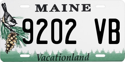 ME license plate 9202VB