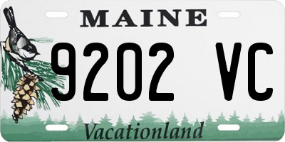 ME license plate 9202VC