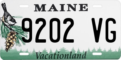 ME license plate 9202VG
