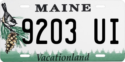 ME license plate 9203UI