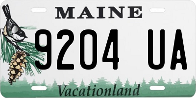 ME license plate 9204UA