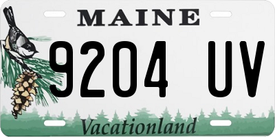 ME license plate 9204UV