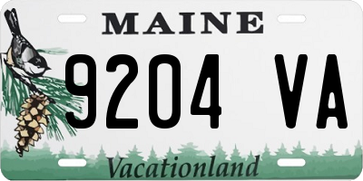 ME license plate 9204VA