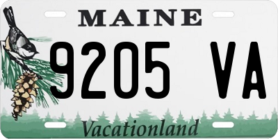 ME license plate 9205VA