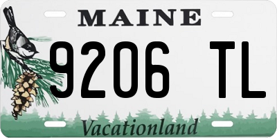 ME license plate 9206TL