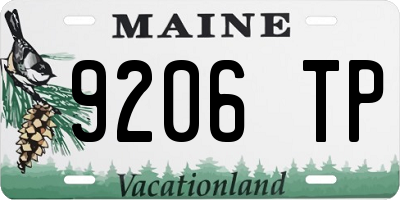 ME license plate 9206TP