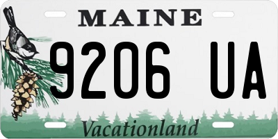 ME license plate 9206UA