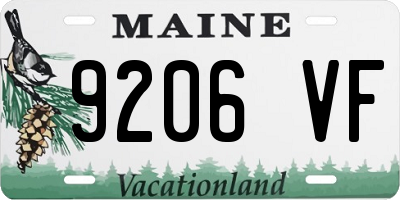 ME license plate 9206VF