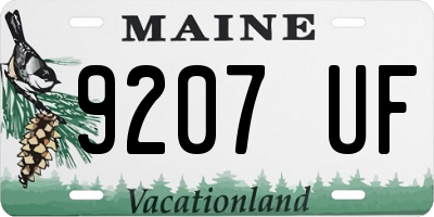 ME license plate 9207UF