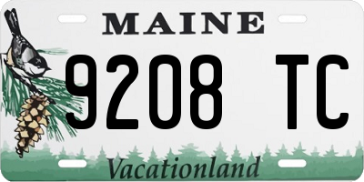 ME license plate 9208TC