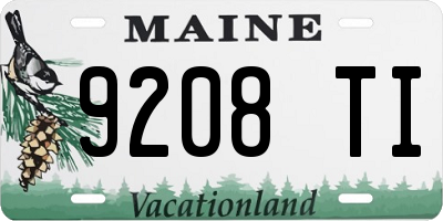 ME license plate 9208TI