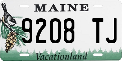ME license plate 9208TJ