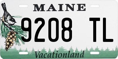 ME license plate 9208TL