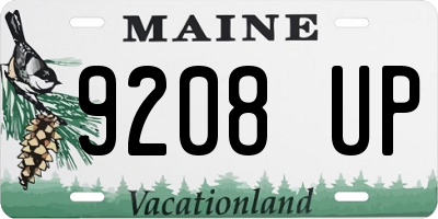 ME license plate 9208UP