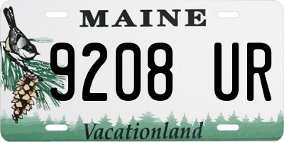 ME license plate 9208UR