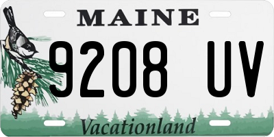 ME license plate 9208UV