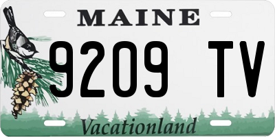 ME license plate 9209TV