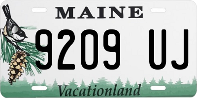ME license plate 9209UJ