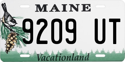ME license plate 9209UT