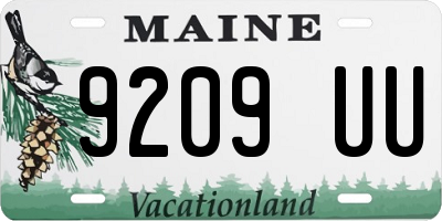 ME license plate 9209UU