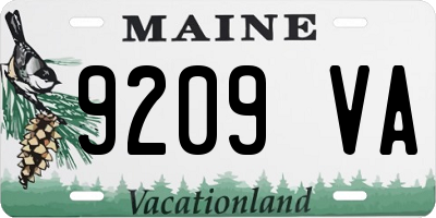 ME license plate 9209VA