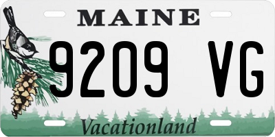 ME license plate 9209VG