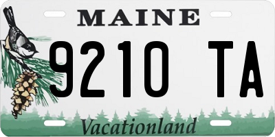 ME license plate 9210TA
