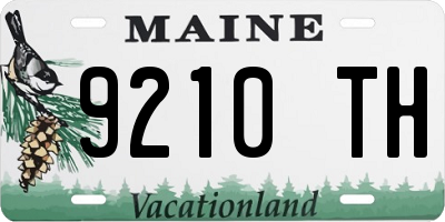 ME license plate 9210TH