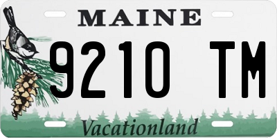 ME license plate 9210TM