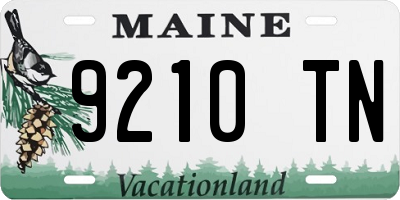 ME license plate 9210TN